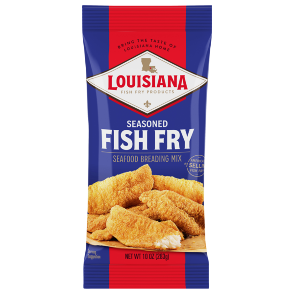 Louisiana Fish Fry Products Seafood Breading Mix, Fish Fry, Seasoned  DestGlow