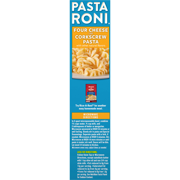 Pasta Roni Four Cheese Flavor Corkscrew Pasta