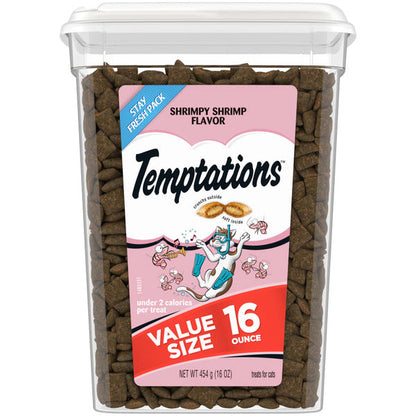 TEMPTATIONS Classic Crunchy and Soft Cat Treats Shrimp Flavor