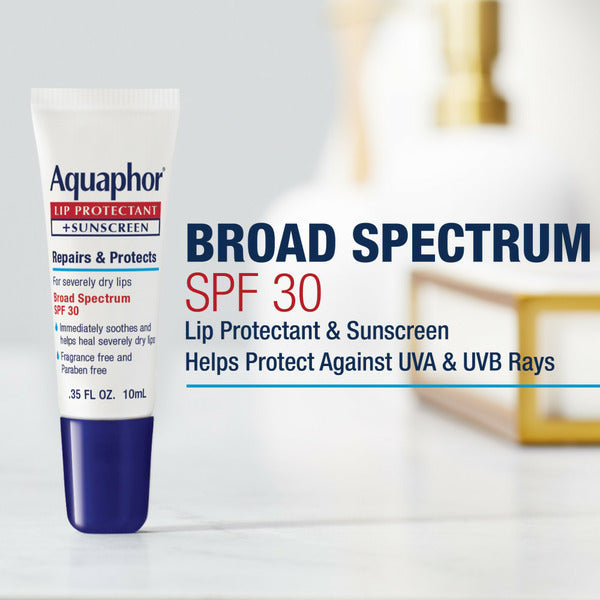 Aquaphor Broad Spectrum Lip Protectant + Sunscreen  DestGlow