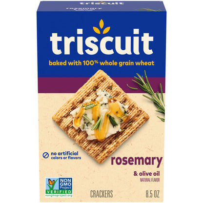TRISCUIT Rosemary &amp; Olive Oil Whole Grain Wheat Crackers