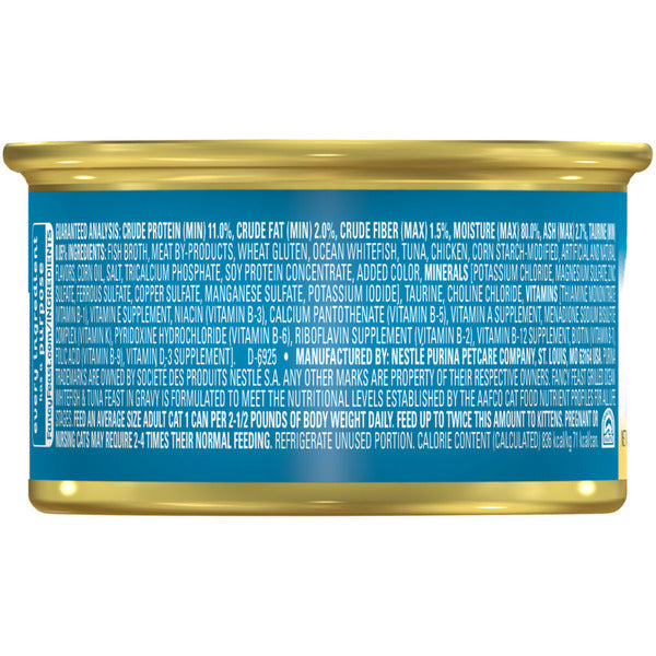 Purina Fancy Feast Grilled Ocean Whitefish &amp; Tuna Feast in Gravy Wet Cat Food