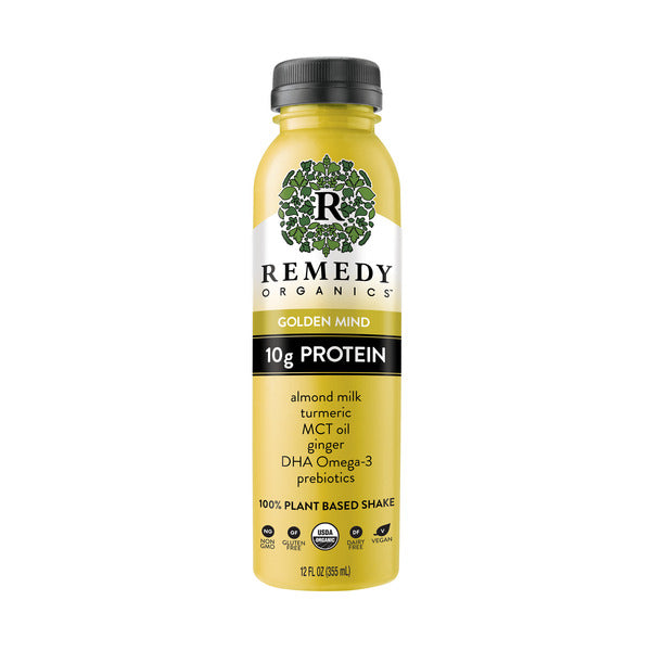Remedy Organics Golden Mind Plant-Based Protein Wellness Shake, Ready-to-Drink  DestGlow