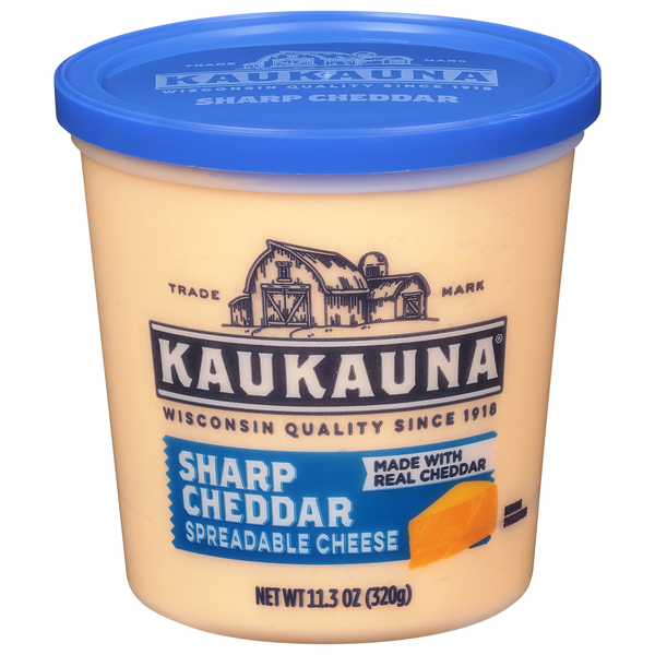 Kaukauna Spreadable Cheese, Sharp Cheddar  DestGlow