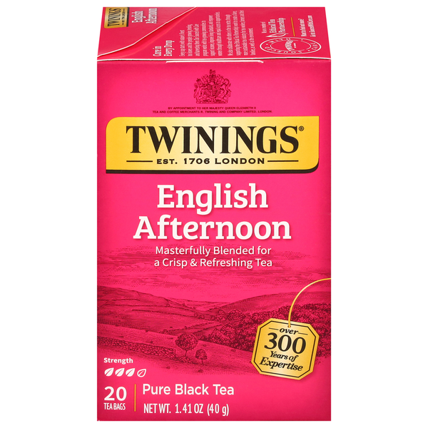 Twinings Black Tea, English Afternoon, Pure, Tea Bags  DestGlow