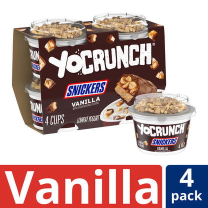 YoCrunch Vanilla Lowfat Yogurt with Snickers Pieces