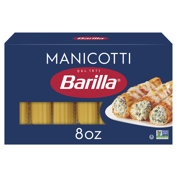 Barilla Manicotti - Non-GMO Pasta Made with Durum Wheat Semolina &amp; Kosher Certified  DestGlow