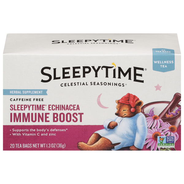 Celestial Seasonings Wellness Tea, Caffeine Free, Echinacea Immune Boost, Tea Bags  DestGlow