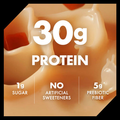 Oikos Protein Shake, Salted Caramel, 30g High Protein Drinks, Shelf Stable, Ready to Drink, 5g Prebiotic Fiber, 12 fl oz Bottle  DestGlow