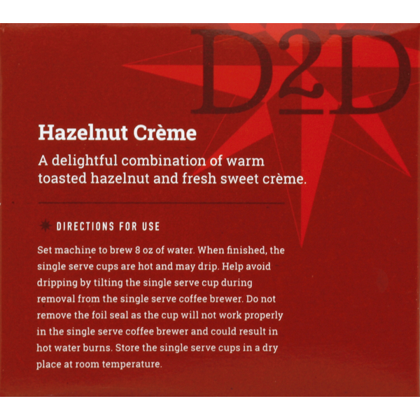 Day to Day Coffee, Light Roast, Hazelnut Creme, Single Serve Cups  DestGlow