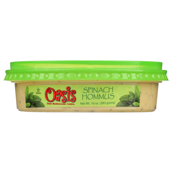 Oasis Mediterranean Cuisine Hommus Spinach  DestGlow