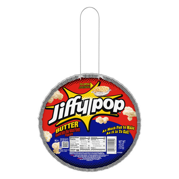 Jiffy Pop Butter Flavored Popcorn Stovetop Popping Pan