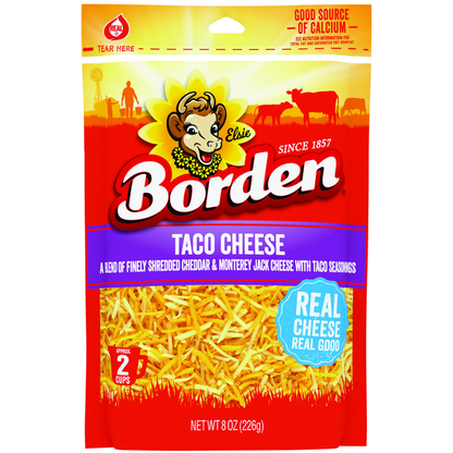 Borden Finely Shredded Cheese, Taco Blend