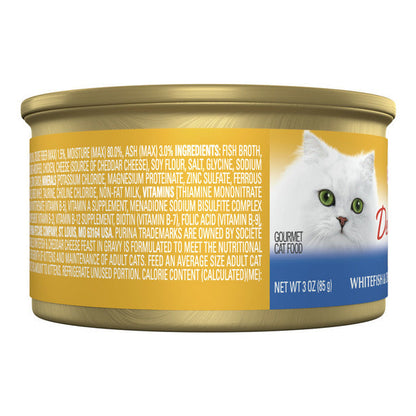 Purina Fancy Feast Gravy Wet Cat Food, Delights Grilled Whitefish &amp; Cheddar Cheese Feast in Gravy
