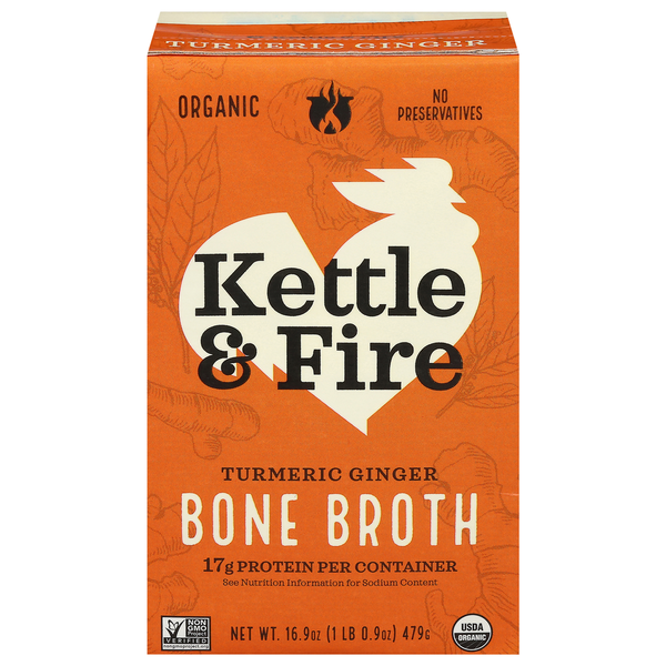 Kettle &amp; Fire Turmeric Ginger Chicken Bone Broth  DestGlow