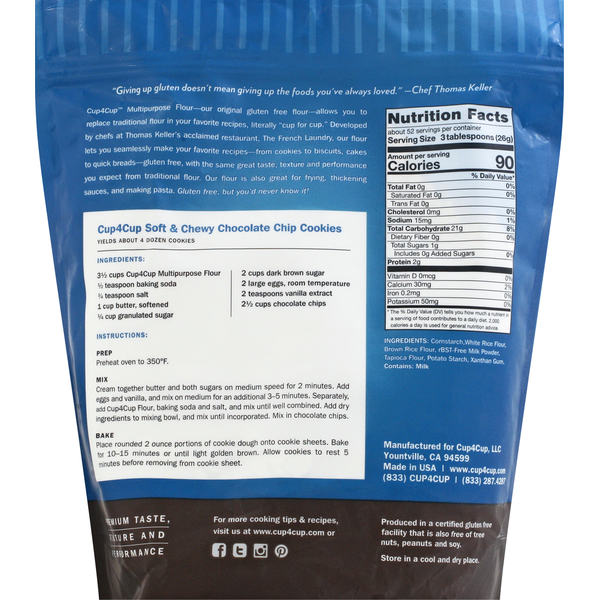 Cup4Cup Multipurpose Flour, Gluten Free  DestGlow