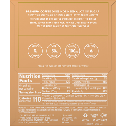 La Colombe Draft Latte Vanilla Cold Brew with Milk