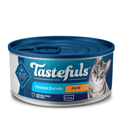Blue Buffalo Tastefuls Natural Wet Food for Adult Cats, Flaked Chicken Paté