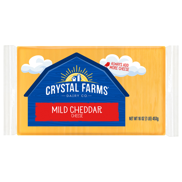 Crystal Farms Cheese, Mild Cheddar  DestGlow