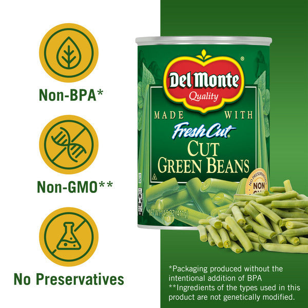 Del Monte FRESH CUT Green Beans Canned Vegetables  DestGlow