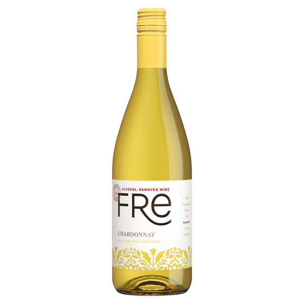FRE Chardonnay California White Wine, Alcohol-Removed, 750 ml Glass Bottle, 0% ABV  DestGlow