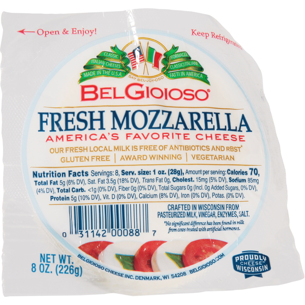 BelGioioso Fresh Mozzarella Cheese, Ball  DestGlow