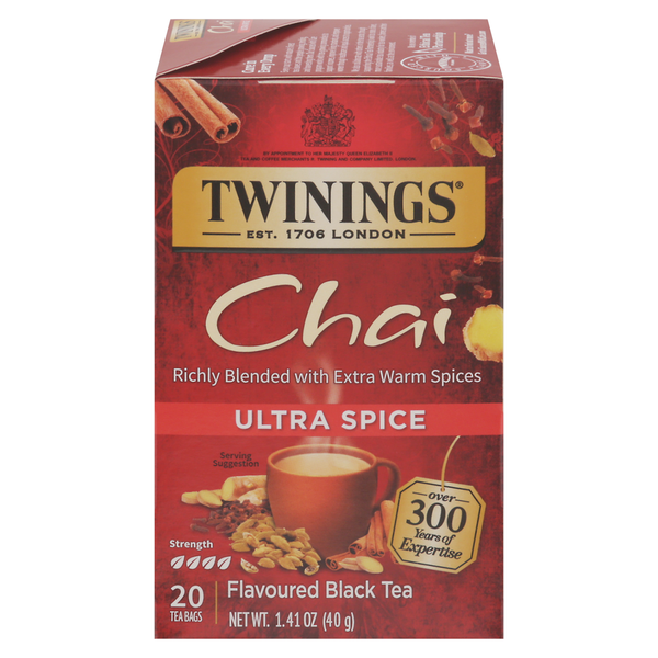 Twinings Flavoured Black Tea, Chai, Ultra Spice, Tea Bags  DestGlow