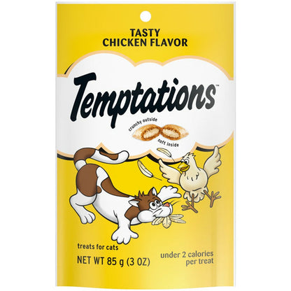 TEMPTATIONS Classic Crunchy and Soft Cat Treats Tasty Chicken Flavor