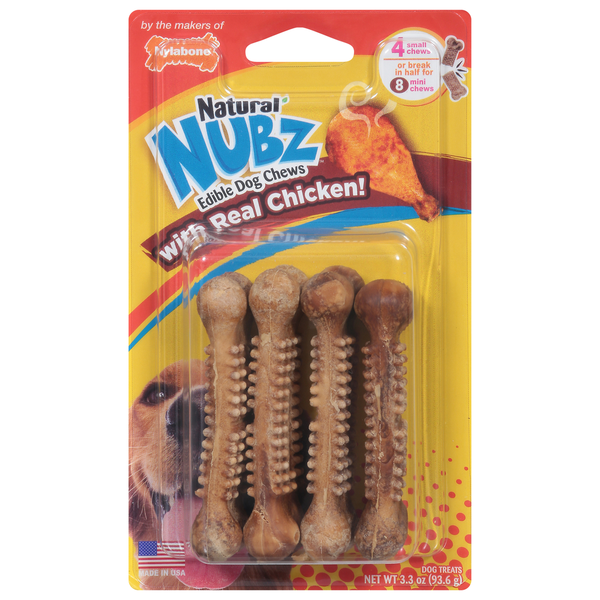 Nylabone Dog Treats, with Real Chicken, Edible  DestGlow
