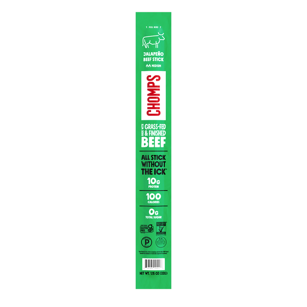 Chomps Grass-Fed Jalapeno Beef, Medium  DestGlow