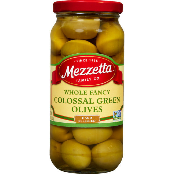 Mezzetta Whole Fancy Colossal Green Olives  DestGlow