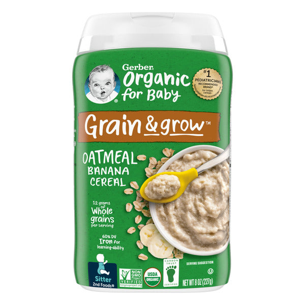 Gerber Oatmeal Baby Cereal Banana Canister  DestGlow