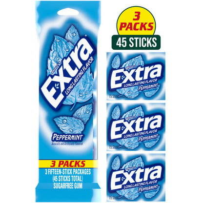 Extra Peppermint Sugar Free Chewing Gum Pack