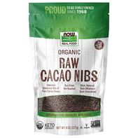 NOW Real Food Cocao Nibs, Organic, Raw️  DestGlow