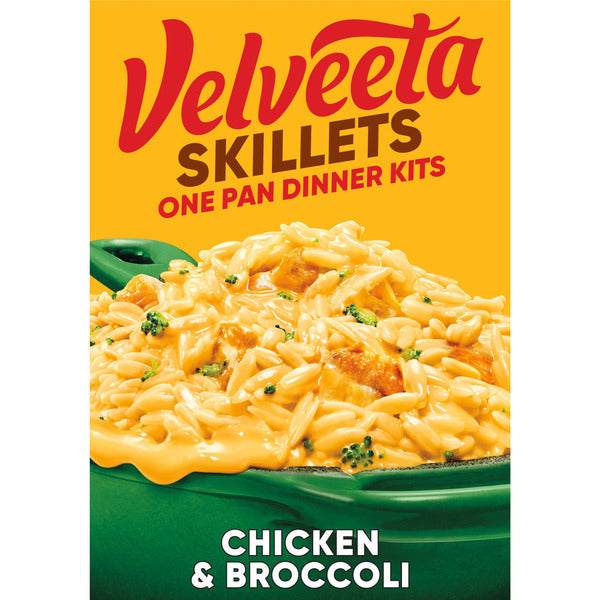 VELVEETA Chicken &amp; Broccoli One Pan Kit with Pasta, Cheese Sauce, Broccoli &amp; Seasoning  DestGlow