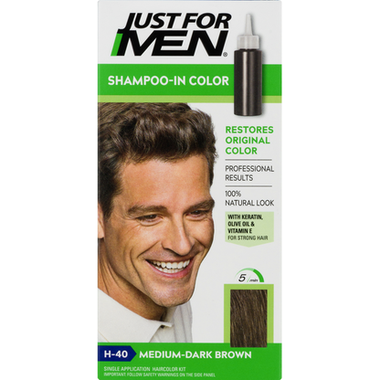 Just For Men Shampoo-In Color, Medium-Dark Brown H-40
