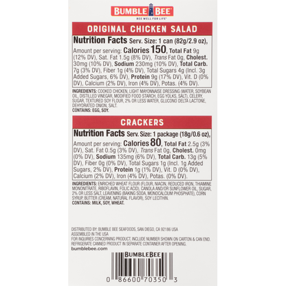 Bumble Bee Original Chicken Salad Kit