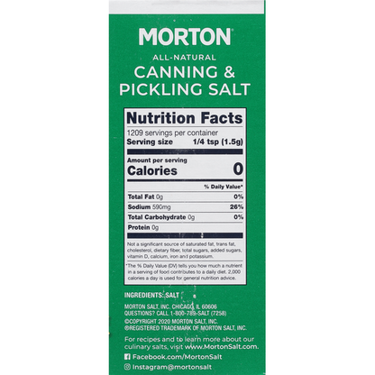 Morton Salt, Canning &amp; Pickling