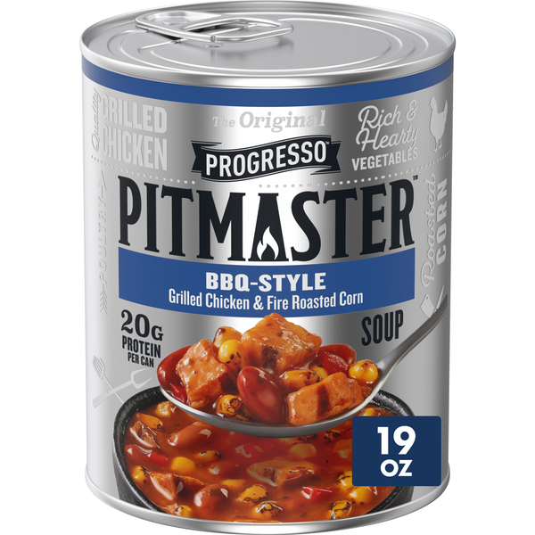 Progresso Pitmaster BBQ Style Grilled Chicken and Fire Roasted Corn Canned Soup  DestGlow
