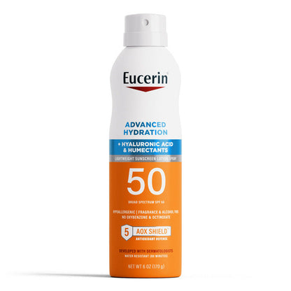 Eucerin Advanced Hydration SPF  50 Sunscreen Spray