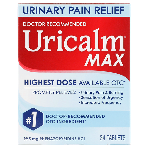 URICALM Max, Maximum Strength Urinary Pain Relief Tablets  DestGlow