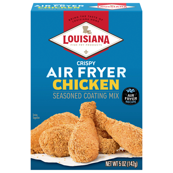 Louisiana Fish Fry Products Seasoned Coating Mix, Chicken, Crispy, Air Fryer