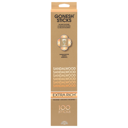 GONESH Extra Rich Incense Sticks, Sandalwood