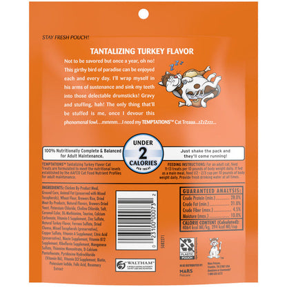 TEMPTATIONS Classic Crunchy and Soft Cat Treats Turkey Flavor