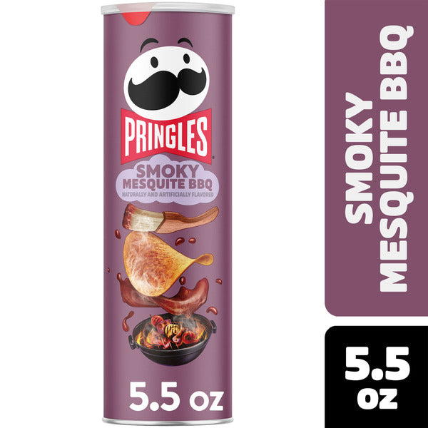 Pringles Smoky Mesquite BBQ Potato Crisps Chips, Lunch Snacks, 5.5 oz  DestGlow