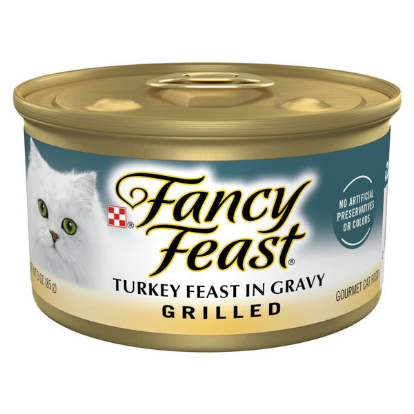 Purina Fancy Feast Grilled Turkey Feast in Gravy Wet Cat Food  DestGlow