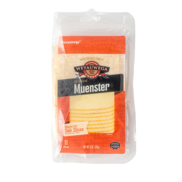Weyauwega Cheese Muenster Cheese Slices  DestGlow