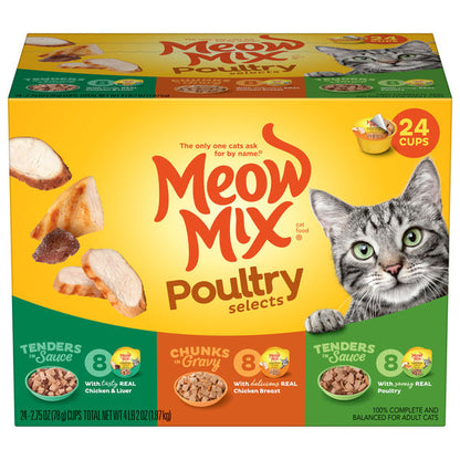Meow Mix Poultry Selections Variety, Wet Cat Food