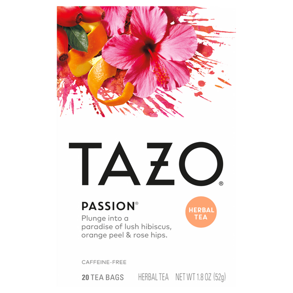 TAZO Tea Passion Herbal Infusion Caffeine Free Tea Bags  DestGlow