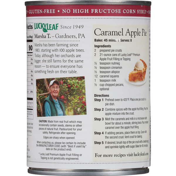 Lucky Leaf Fruit Filling or Topping, Premium, Apple  DestGlow
